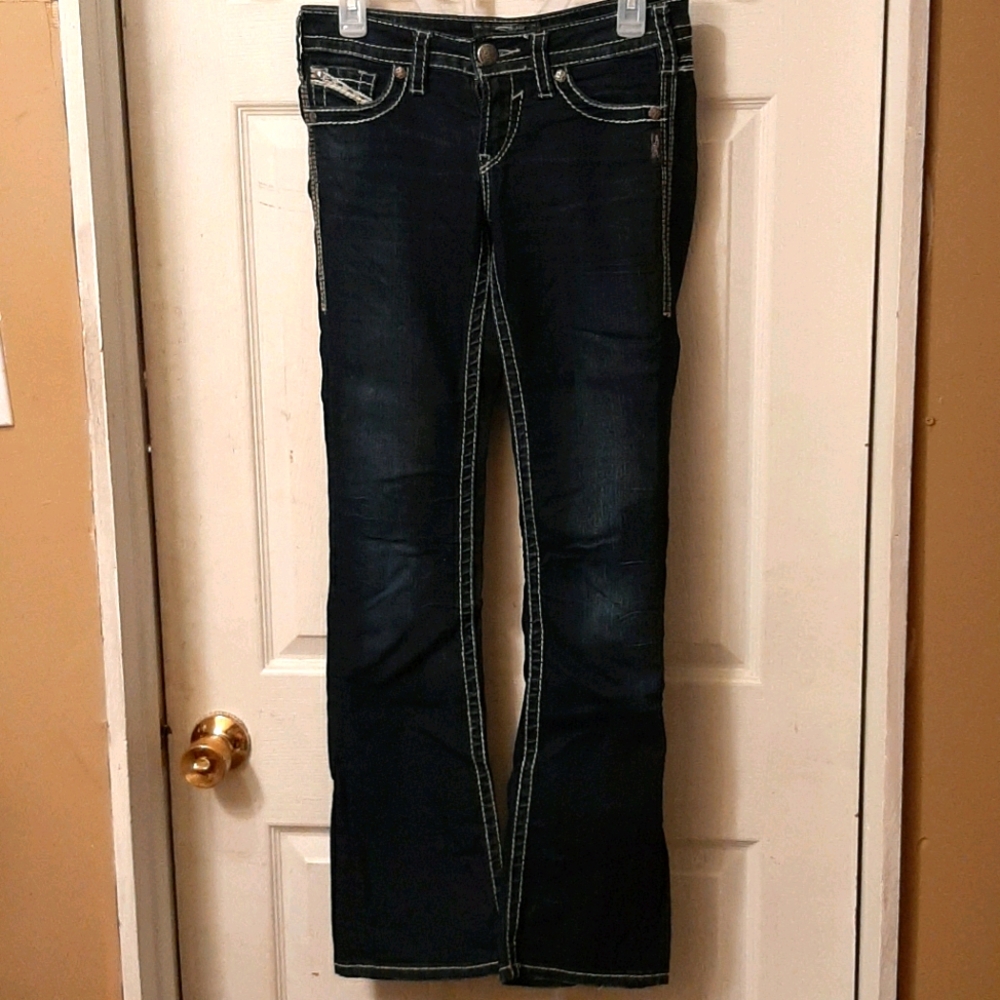 Silver bootcut jeans